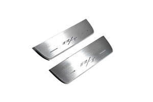 Illuminated LED Door Sill Tread Plates Dodge Durango III 2011+ With Durango R/T Logo Dodge Led Door Sills opdesign