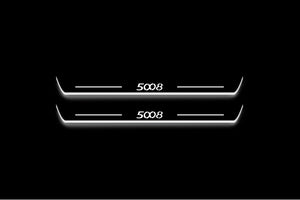 Peugeot 5008 I 2009+ Stainless Steel LED Door Sills – 5008 Logo