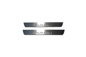 Illuminated LED Door Sill Tread Plates Nissan Murano III 2014+ With Murano Logo Nissan Led Door Sills opdesign