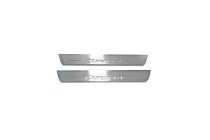 Toyota Corolla XI 2013-2019 LED Door Sills Illuminated Scuff Corolla Logo Stainless Steel Entry Guards Door Sills Decoin