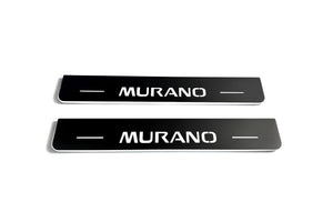 Illuminated LED Door Sill Tread Plates Nissan Murano II 2008-2014 With Murano Logo Nissan Led Door Sills decoinfabric
