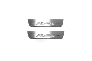 Illuminated LED Door Sill Tread Plates Ford Kuga II 2013-2020 With Kuga Logo Ford Led Door Sills opdesign