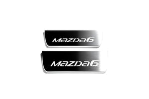 Illuminated LED Door Sill Tread Plates Mazda 6 III 2012-2024 With Mazda 6 Logo Mazda Led Door Sills opdesign