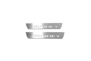 Illuminated LED Door Sill Tread Plates Dodge Journey 2009-2020 With Journey Logo Dodge Led Door Sills opdesign