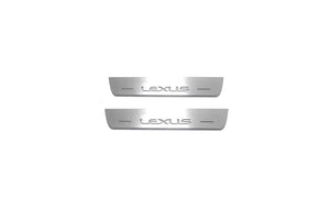 Illuminated LED Door Sill Tread Plates Lexus RX IV 2015-2023 With Lexus Logo Lexus Led Door Sills opdesign