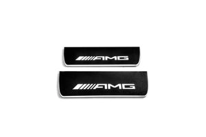 Mercedes E W213 2016-2023 LED Door Sills Illuminated Scuff AMG Logo Stainless Steel Entry Guards Door Sills opdesign
