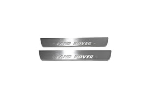 Illuminated LED Door Sill Tread Plates Land Rover Discovery IV 2009-2016 With Land Rover Logo Land Rover Led Door Sills opdesign
