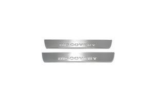 Illuminated LED Door Sill Tread Plates Land Rover Discovery IV 2009-2016 With Discovery Logo Land Rover Led Door Sills opdesign