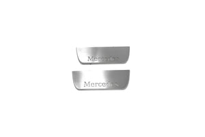Illuminated LED Door Sill Tread Plates Mercedes ML W164 2005-2011 With Mercedes-Benz Logo Mercedes Led Door Sills opdesign