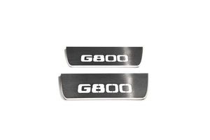Mercedes G-Class W464 2018+ LED Door Sills Illuminated Scuff Brabus G800 Logo Stainless Steel Entry Guards Door Sills Decoin