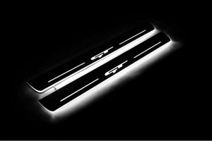 Illuminated LED Door Sill Tread Plates KIA Optima IV 2015-2019 With GT Logo KIA Led Door Sills opdesign