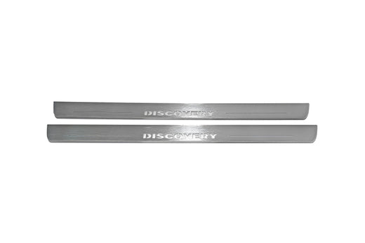 Land Rover Discovery L319 2009–2016 — Stainless LED Door Sills — Discovery Logo