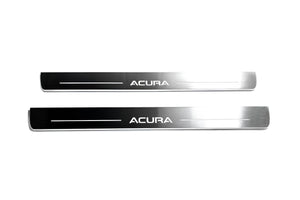 Illuminated LED Door Sill Tread Plates Acura TLX I 2015-2020 With Acura Logo Acura Led Door Sills opdesign