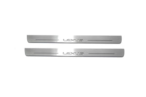 Illuminated LED Door Sill Tread Plates Lexus RX IV 2015-2023 With Lexus Logo Lexus Led Door Sills opdesign