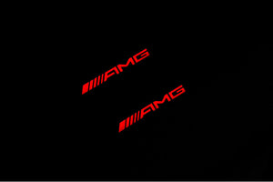 Mercedes GLA X156 2014–2019 Illuminated Matte Sill Plates with logo AMG Mercedes Led Door Sills PRO opdesign