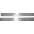Illuminated LED Door Sill Tread Plates Toyota Hilux VIII 2015+ With Hilux Logo Toyota Led Door Sills opdesign