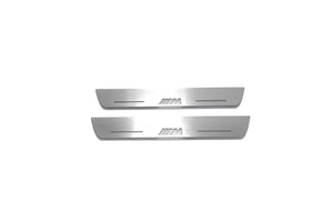 Illuminated LED Door Sill Tread Plates BMW X6 F16 2015-2019 With M Perfomance Logo BMW Led Door Sills opdesign