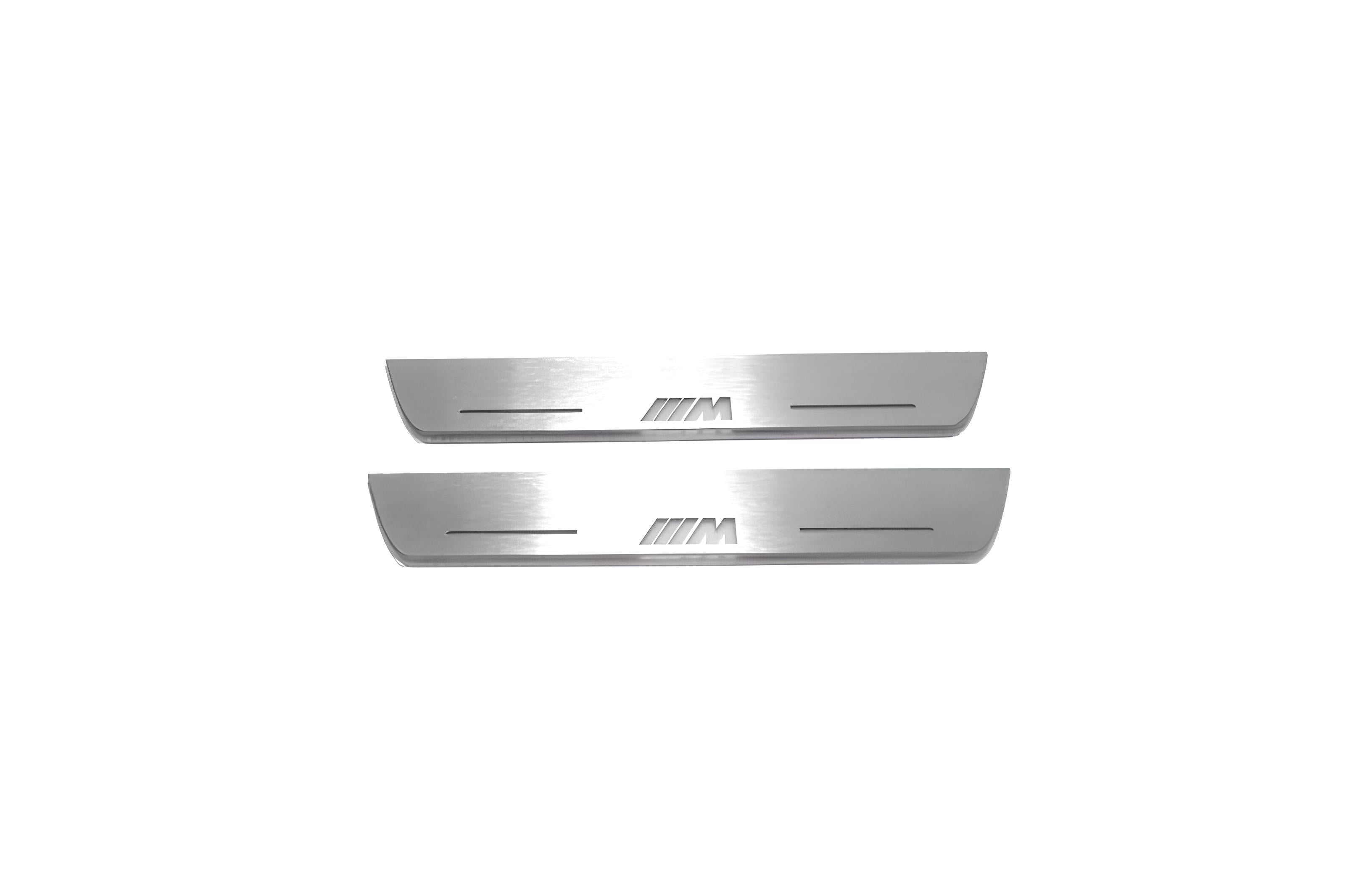 Illuminated LED Door Sill Tread Plates BMW X6 F16 2015-2019 With M Perfomance Logo BMW Led Door Sills opdesign