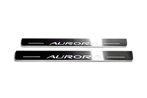 Oldsmobile Aurora I 1995-1999 LED Door Sills LED Door Sills Illuminated Scuff Aurora Logo Stainless Steel Entry Guards Door S