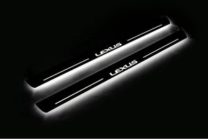 Lexus IS IV 2020+ LED Door Sills Illuminated Scuff Lexus Logo Stainless Steel Entry Guards Door Sills opdesign