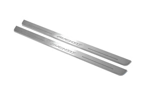 Illuminated LED Door Sill Tread Plates Toyota Avensis III 2009-2018 With Avensis Logo Toyota Led Door Sills opdesign