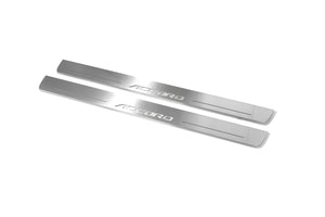 Illuminated LED Door Sill Tread Plates Honda Accord X 2018-2023 With Accord Logo Honda Led Door Sills opdesign