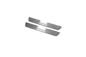 Toyota Corolla XI 2013-2019 LED Door Sills Illuminated Scuff Corolla Logo Stainless Steel Entry Guards Door Sills Decoin