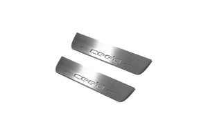 Illuminated LED Door Sill Tread Plates KIA Ceed II 2012-2018 With Cee`d Logo KIA Led Door Sills opdesign