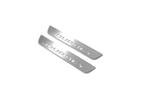 Illuminated LED Door Sill Tread Plates Dodge Journey 2009-2020 With Journey Logo Dodge Led Door Sills opdesign