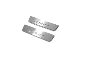Illuminated LED Door Sill Tread Plates Honda CR-V V 2017-2023 With CR-V Logo Honda Led Door Sills opdesign
