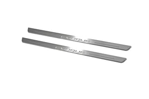 Illuminated LED Door Sill Tread Plates Range Rover Evoque I With Evoque Logo Range Rover Led Door Sills opdesign