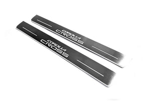 Toyota Corolla Cross Stainless LED Door Sills – Corolla Cross Logo