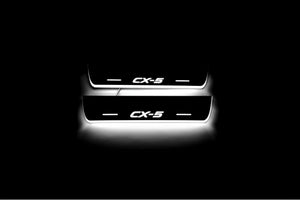 Illuminated LED Door Sill Tread Plates Mazda CX-5 II 2017+ With CX-5 Logo Mazda Led Door Sills opdesign