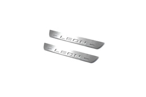 Illuminated LED Door Sill Tread Plates Seat Leon III 2013-2020 With Leon Logo Seat Led Door Sills opdesign