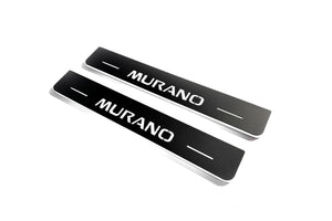 Illuminated LED Door Sill Tread Plates Nissan Murano II 2008-2014 With Murano Logo Nissan Led Door Sills decoinfabric
