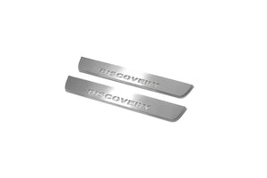 Illuminated LED Door Sill Tread Plates Land Rover Discovery IV 2009-2016 With Discovery Logo Land Rover Led Door Sills opdesign