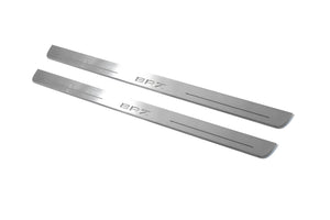 Illuminated LED Door Sill Tread Plates Subaru BRZ 2011+ With BRZ Logo Subaru Led Door Sills opdesign