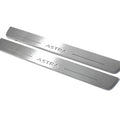 Illuminated LED Door Sill Tread Plates Opel Astra J 2009-2015 With Astra Logo Opel Led Door Sills opdesign