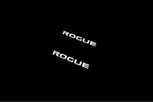 Nissan Rogue II 2014-2021 Illuminated Matte Sill Plates with logo Rogue Nissan Led Door Sills PRO opdesign
