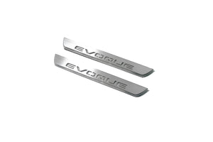 Illuminated LED Door Sill Tread Plates Range Rover Evoque I With Evoque Logo Range Rover Led Door Sills opdesign
