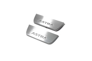 Illuminated LED Door Sill Tread Plates Opel Astra J 2009-2015 With Astra Logo Opel Led Door Sills opdesign