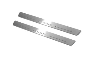 Illuminated LED Door Sill Tread Plates Ford Focus II 2004-2011 With Focus Logo Ford Led Door Sills opdesign