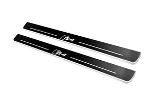 Illuminated LED Door Sill Tread Plates Audi A4 B8 2007-2016 With S4 Logo Audi Led Door Sills decoinfabric