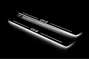 Illuminated LED Door Sill Tread Plates Mazda CX-5 II 2017+ With CX-5 Logo Mazda Led Door Sills opdesign