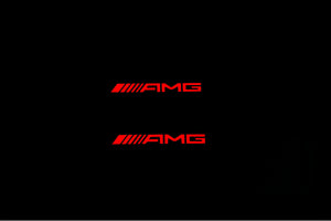 Mercedes ML W166 2011-2015 Illuminated Matte Sill Plates with logo AMG Mercedes Led Door Sills PRO opdesign