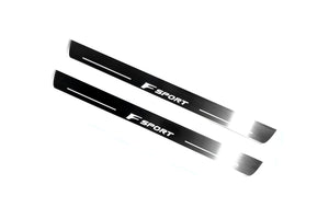 Illuminated LED Door Sill Tread Plates Lexus IS III 2013-2020 With F Sport Logo Lexus Led Door Sills opdesign