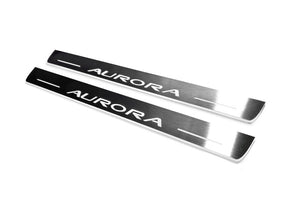 Oldsmobile Aurora I 1995-1999 LED Door Sills LED Door Sills Illuminated Scuff Aurora Logo Stainless Steel Entry Guards Door S