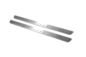 Illuminated LED Door Sill Tread Plates Volkswagen Touareg III 2018+ With Touareg Logo Volkswagen Led Door Sills opdesign