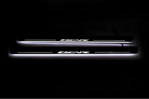 Illuminated LED Door Sill Tread Plates Ford Escape III 2013-2019 With Escape Logo Ford Led Door Sills opdesign