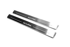 Illuminated LED Door Sill Tread Plates Acura TLX I 2015-2020 With Acura Logo Acura Led Door Sills opdesign
